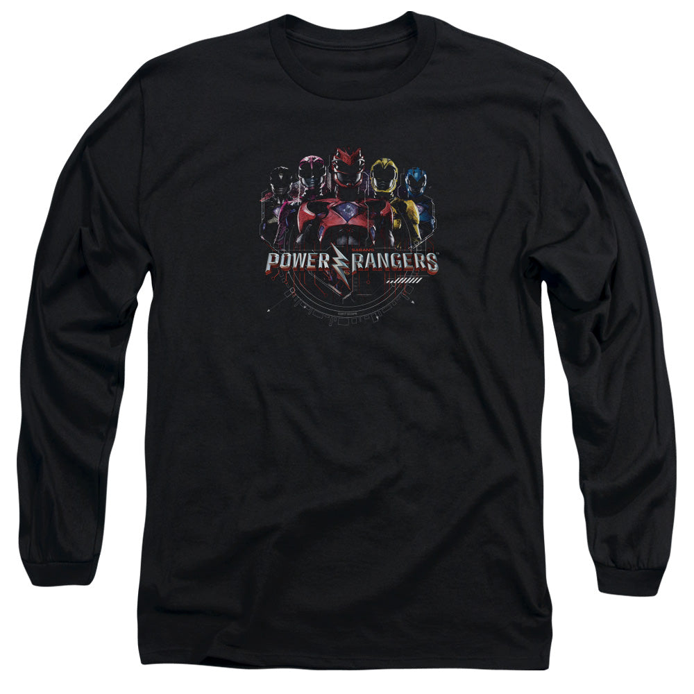 POWER RANGERS MOVIE/RANGER CIRCUITRY -  L/S ADULT 18/1  - BLACK