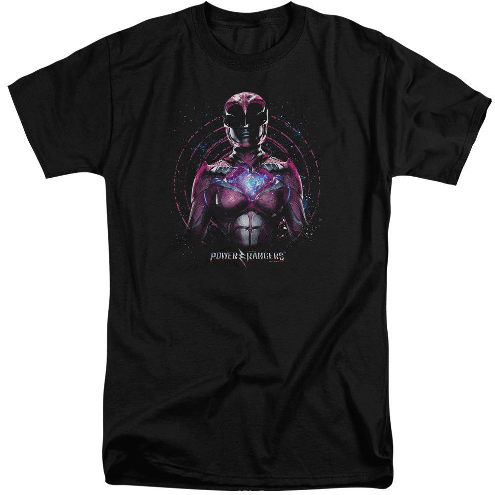 POWER RANGERS MOVIE/PINK RANGER - S/S ADULT TALL 18/1 - BLACK