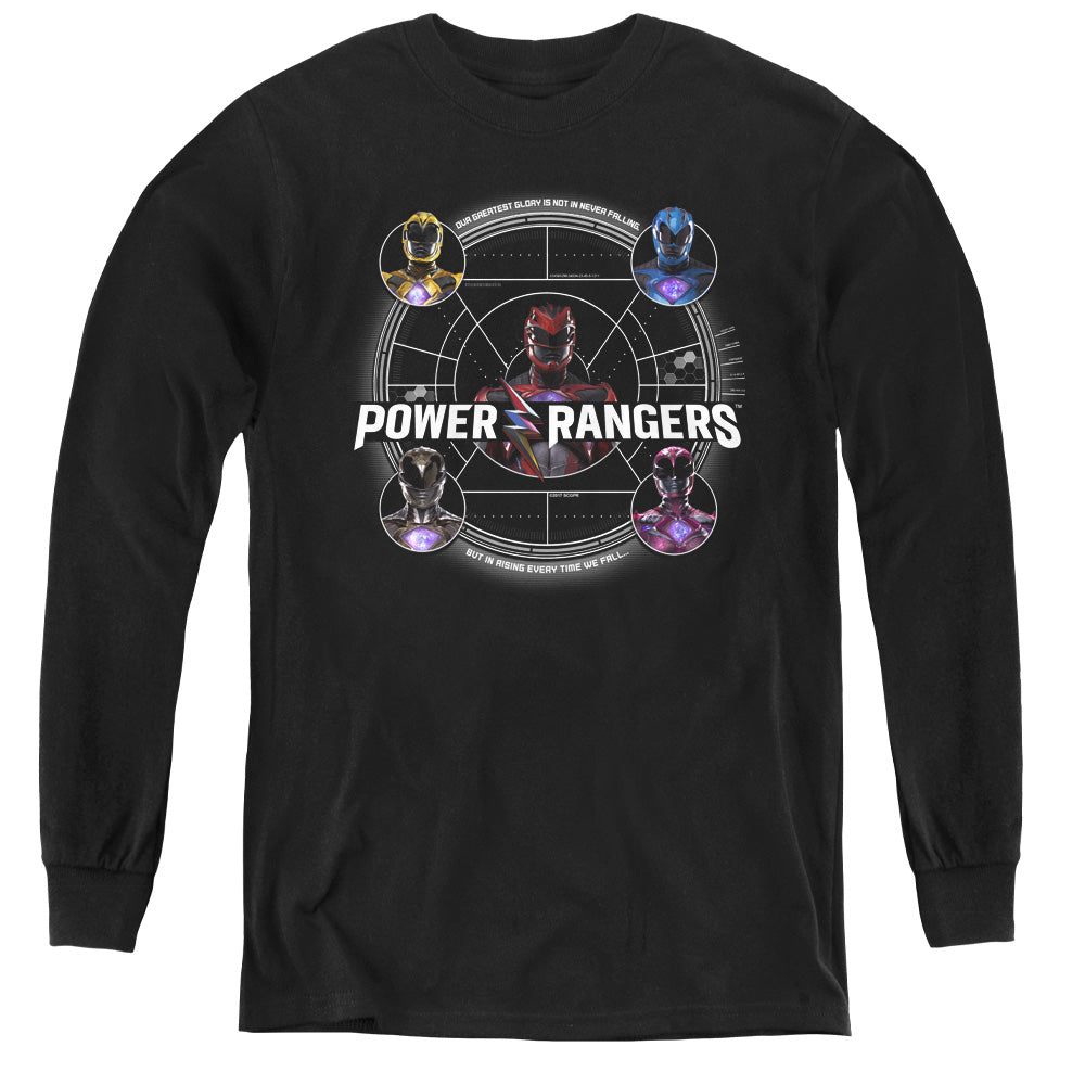 POWER RANGERS MOVIE/GREATEST GLORY - YOUTH LONG SLEEVE TEE - BLACK