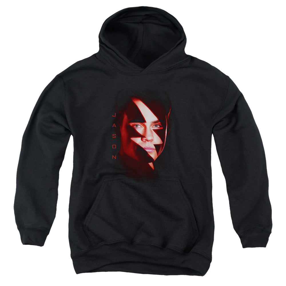 POWER RANGERS MOVIE/JASON BOLT - YOUTH PULLOVER HOODIE - BLACK