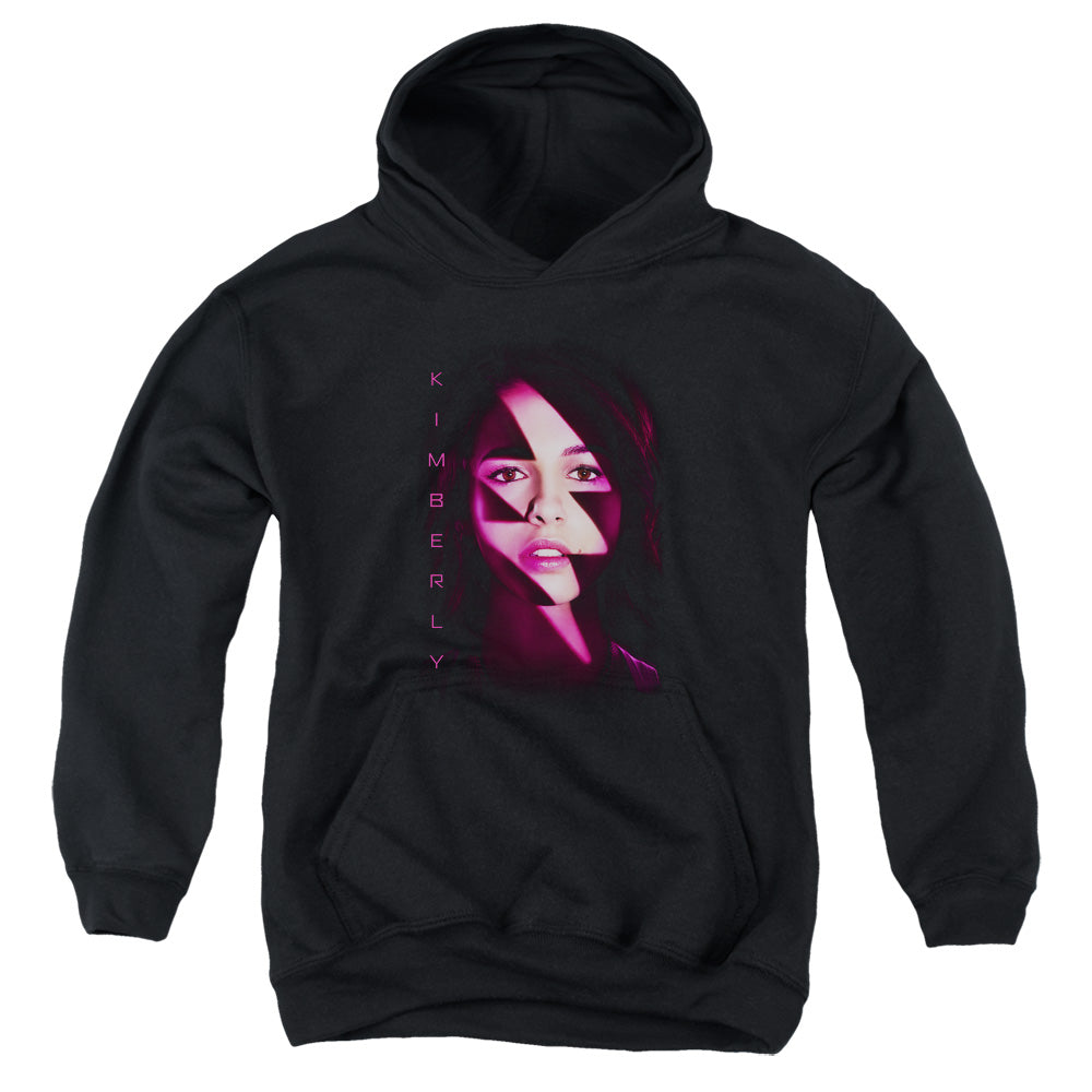 POWER RANGERS MOVIE/KIMBERLY BOLT - YOUTH PULLOVER HOODIE - BLACK