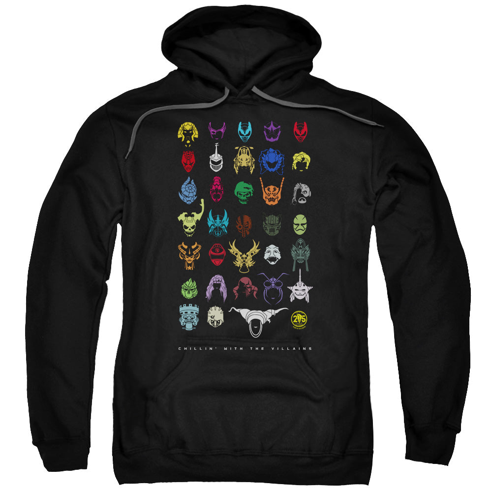 POWER RANGERS/VILLIANS - ADULT PULLOVER HOODIE - BLACK