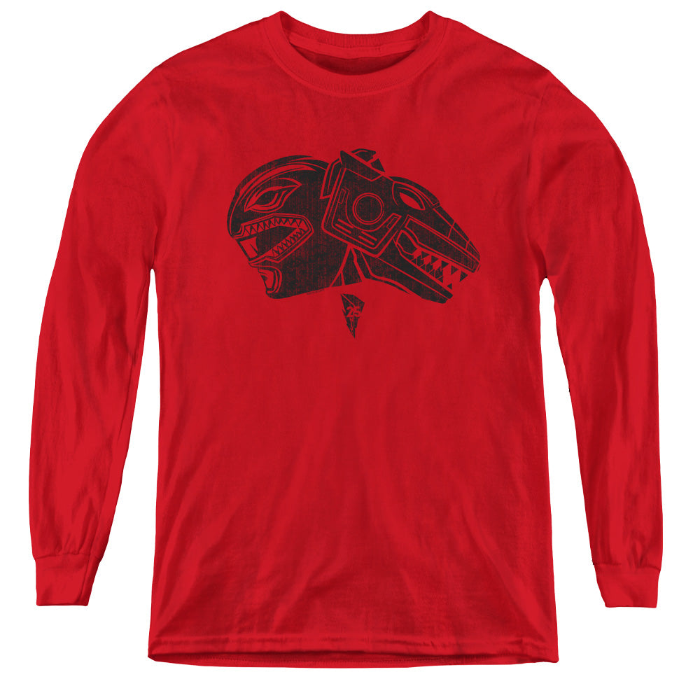 POWER RANGERS/RED - YOUTH LONG SLEEVE TEE - RED