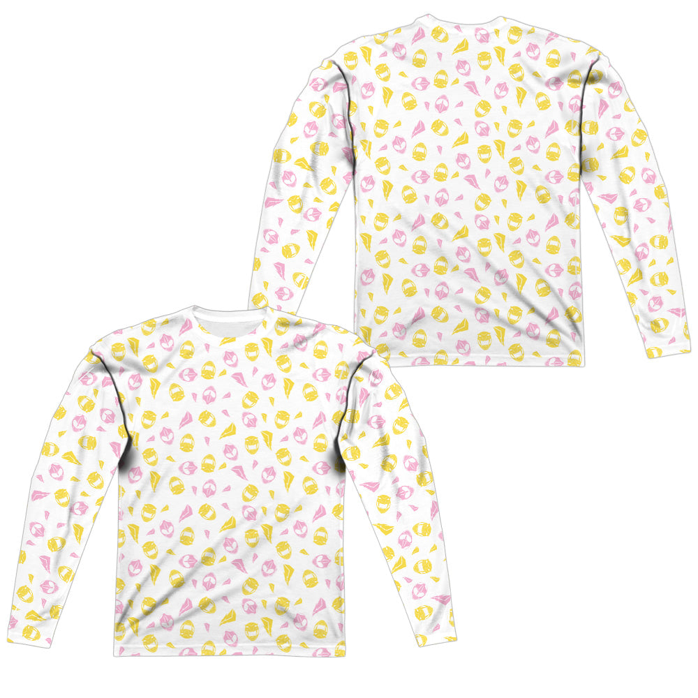 POWER RANGERS/GRL PWR (FRONT/BACK PRINT) - L/S ADULT POLY CREW  - MULTI