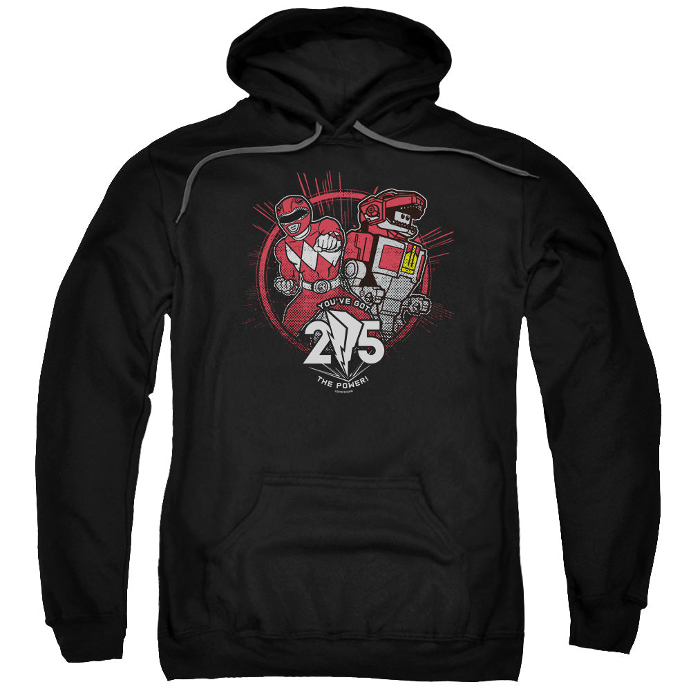 POWER RANGERS/RED 25 - ADULT PULLOVER HOODIE - BLACK