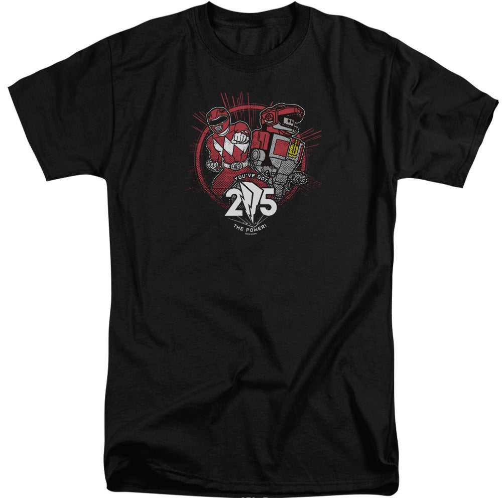 POWER RANGERS/RED 25 - S/S ADULT TALL 18/1 - BLACK