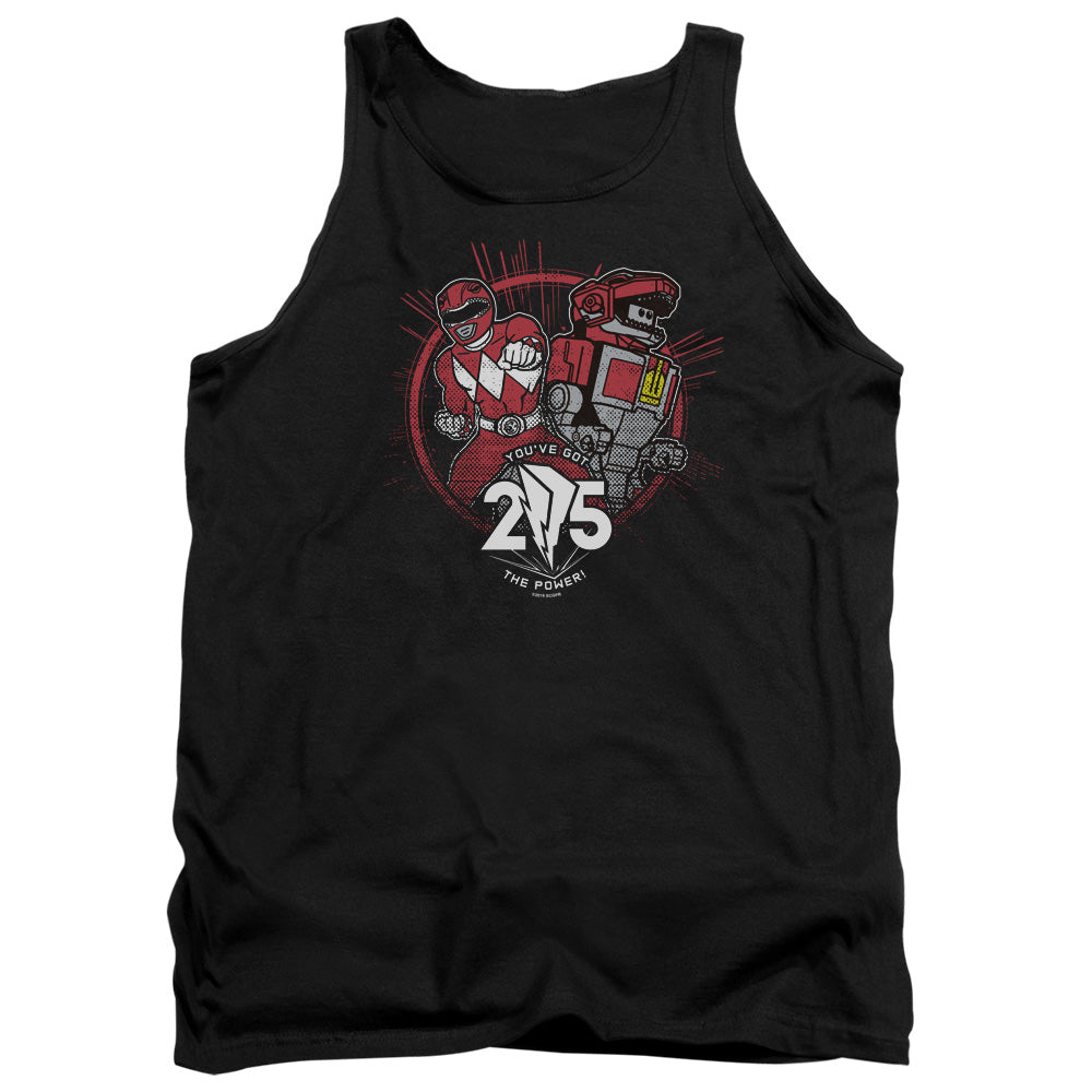 POWER RANGERS/RED 25 - ADULT TANK - BLACK