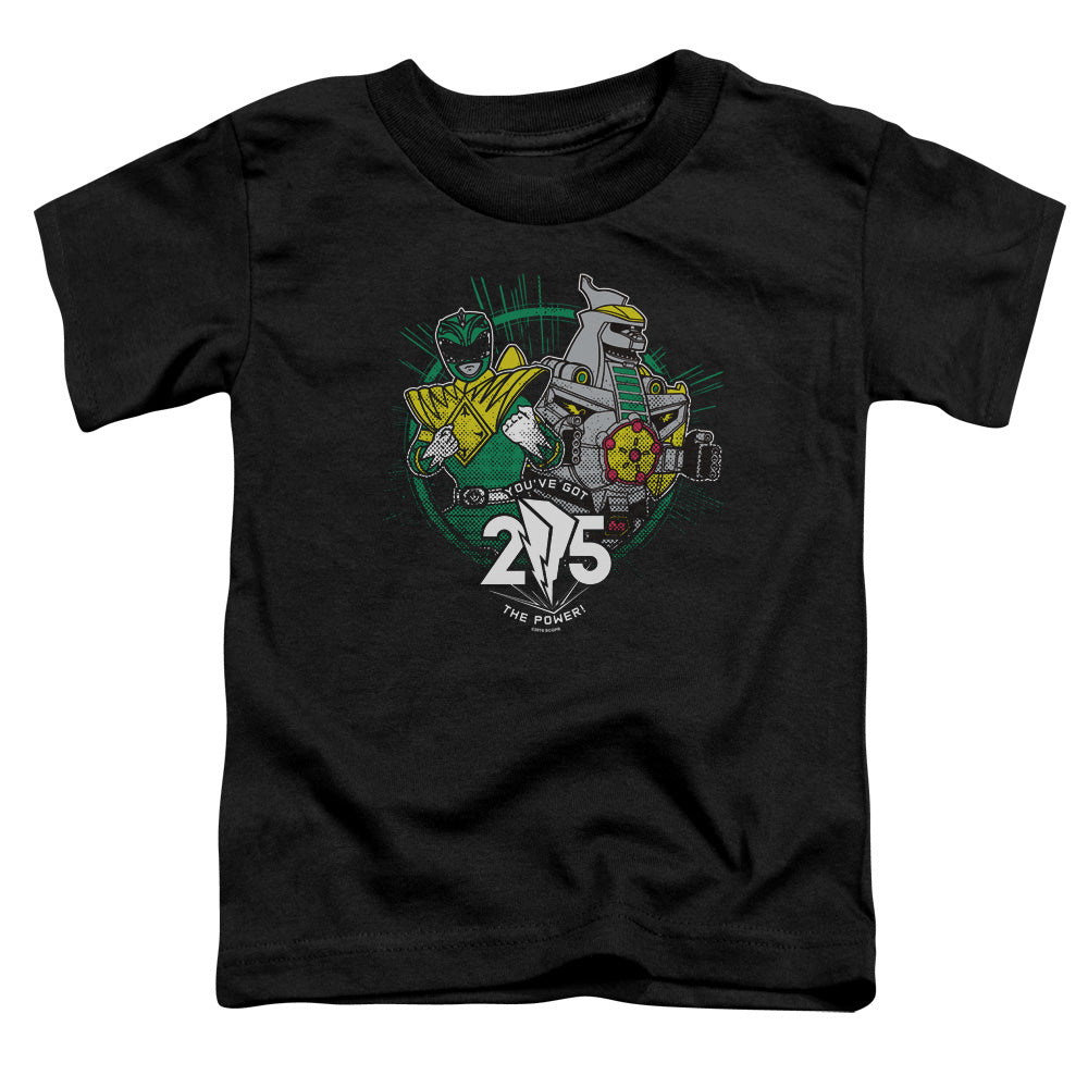 POWER RANGERS/GREEN 25 - S/S TODDLER TEE - BLACK