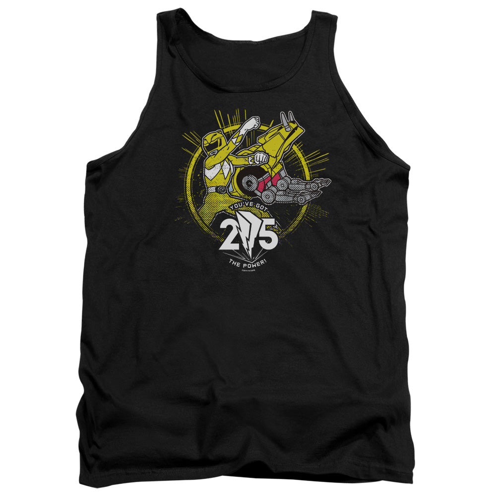 POWER RANGERS/YELLOW 25 - ADULT TANK - BLACK