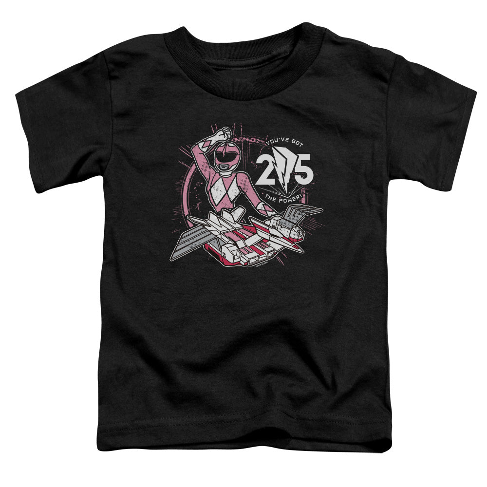 POWER RANGERS/PINK 25 - S/S TODDLER TEE - BLACK