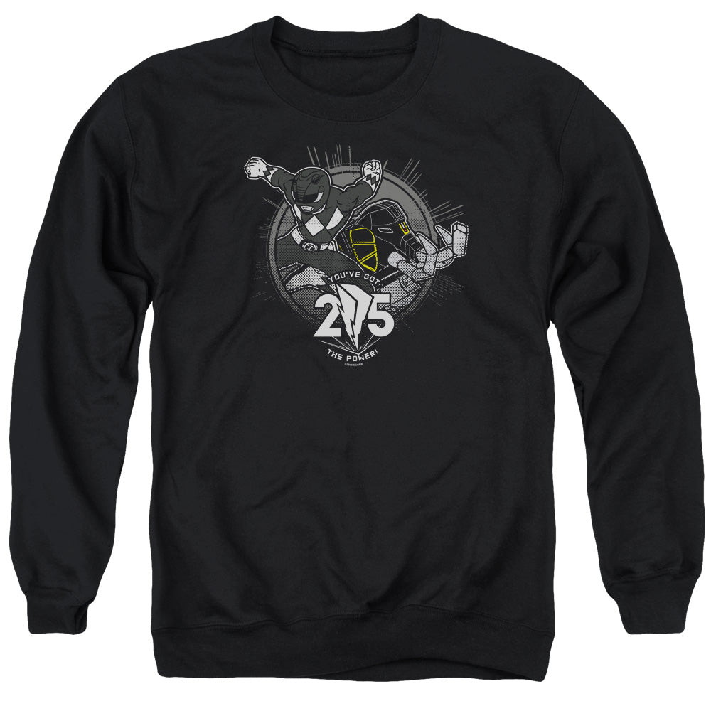 POWER RANGERS/BLACK 25 - ADULT CREWNECK SWEATSHIRT - BLACK
