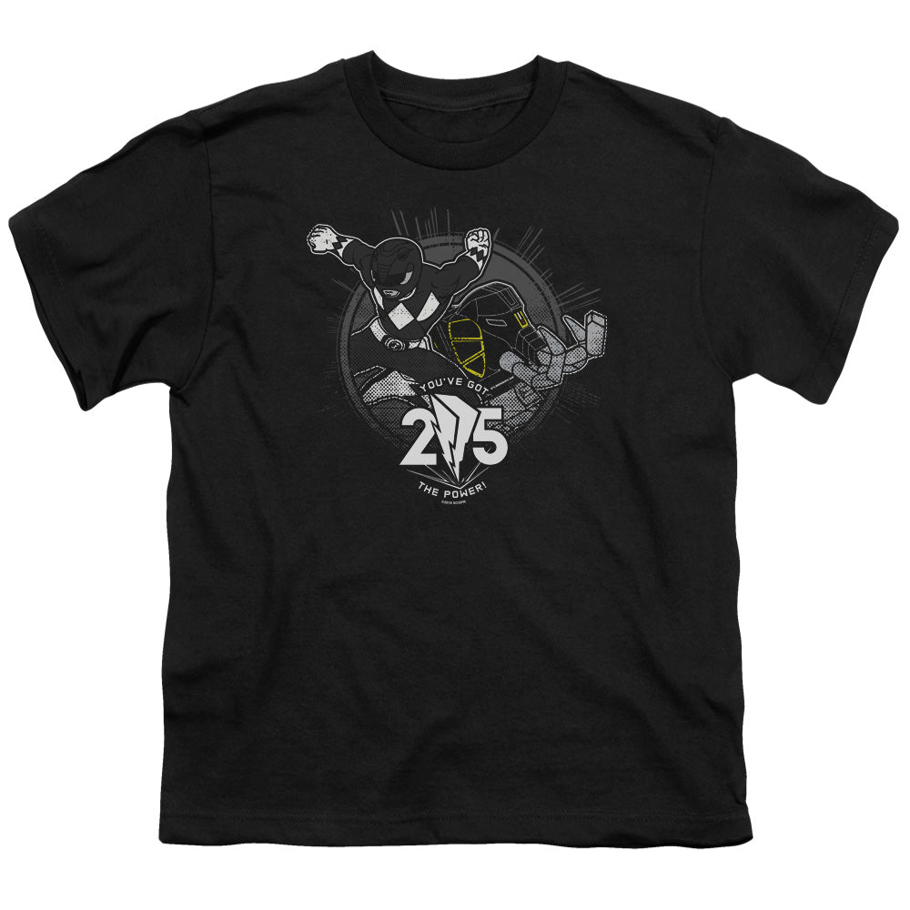 POWER RANGERS/BLACK 25 - S/S YOUTH 18/1 - BLACK