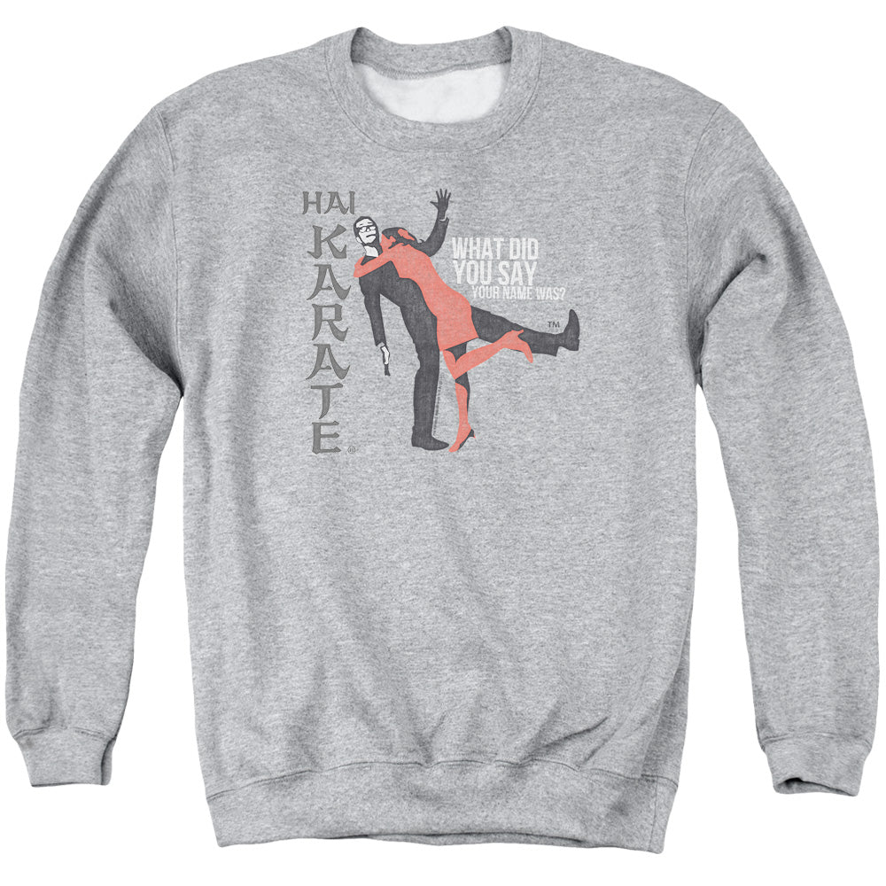 HAI KARATE/NAME - ADULT CREWNECK SWEATSHIRT - ATHLETIC HEATHER