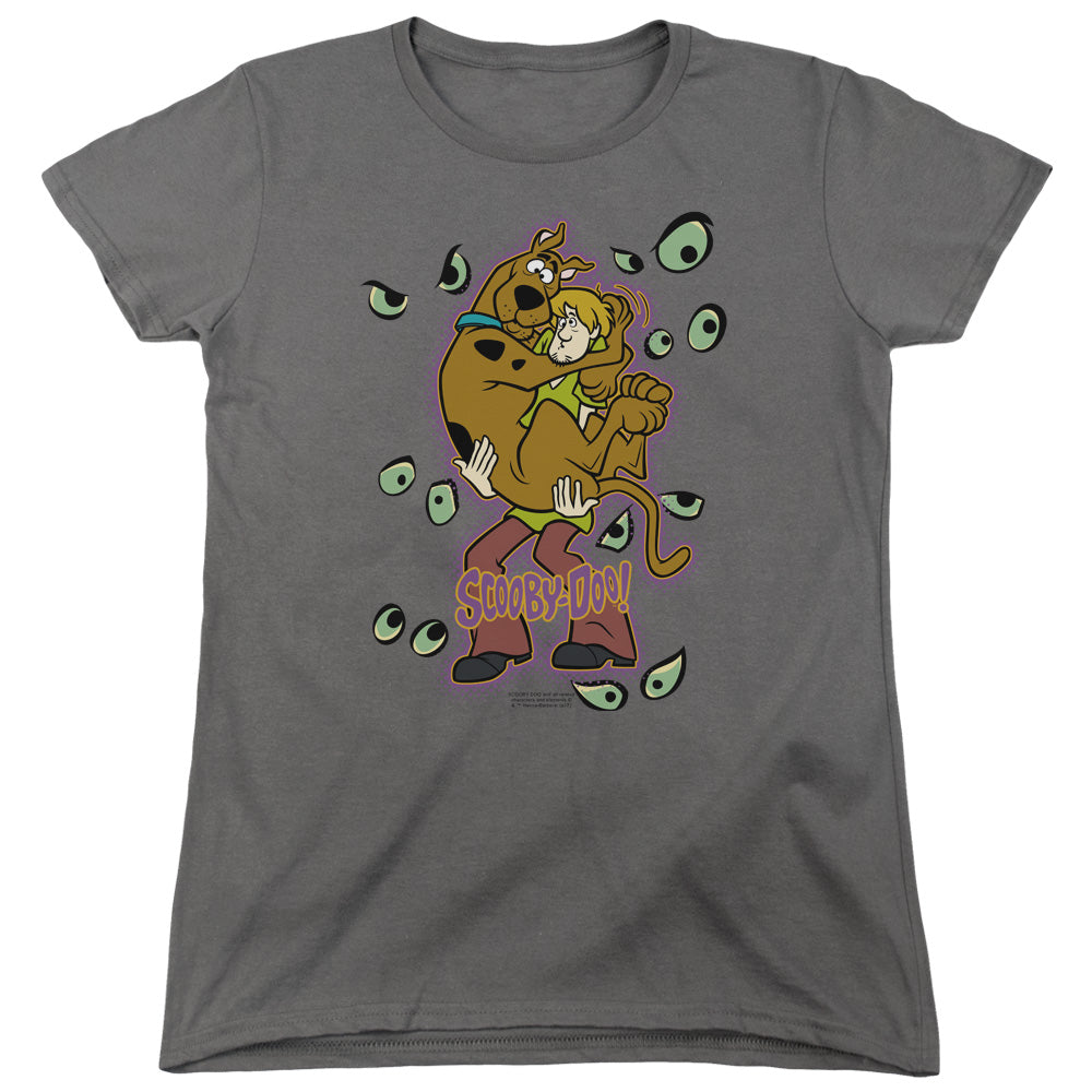SCOOBY DOO/BEING WATCHED - S/S WOMENS TEE - CHARCOAL