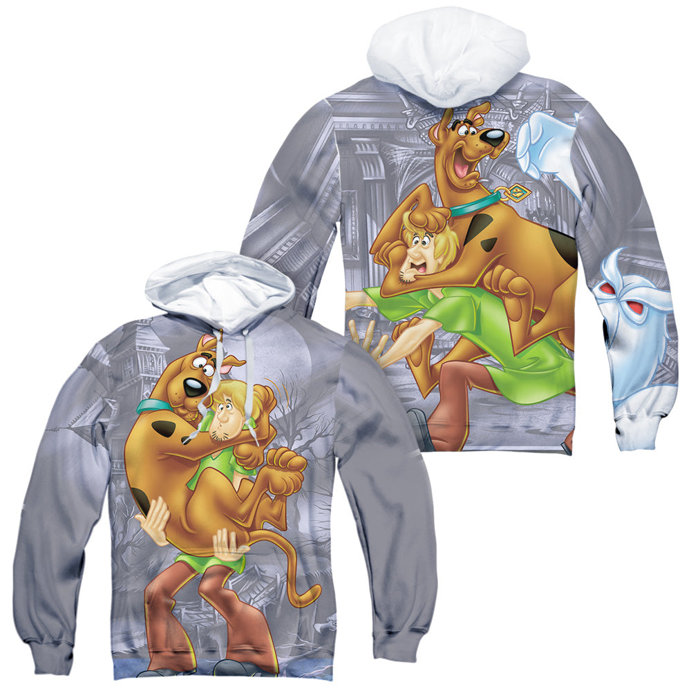 SCOOBY DOO/SCOOBY AND SHAGGY (FRONT/BACK PRINT) - ADULT POLY PULLOVER HOODIE - MULTI