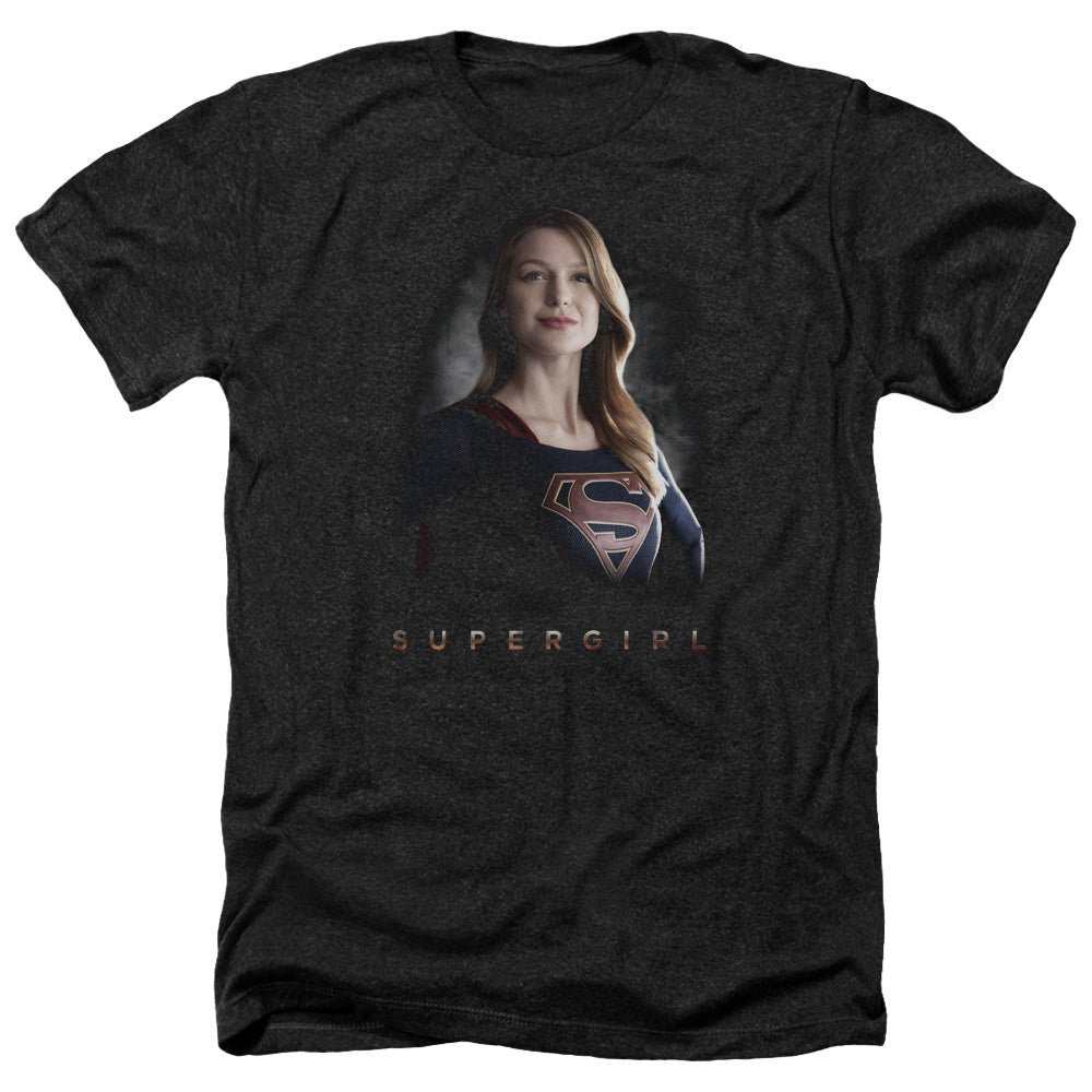 SUPERGIRL/STAND TALL - ADULT HEATHER - BLACK
