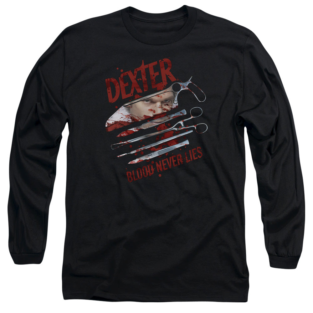 DEXTER/BLOOD NEVER LIES - L/S ADULT 18/1 - BLACK