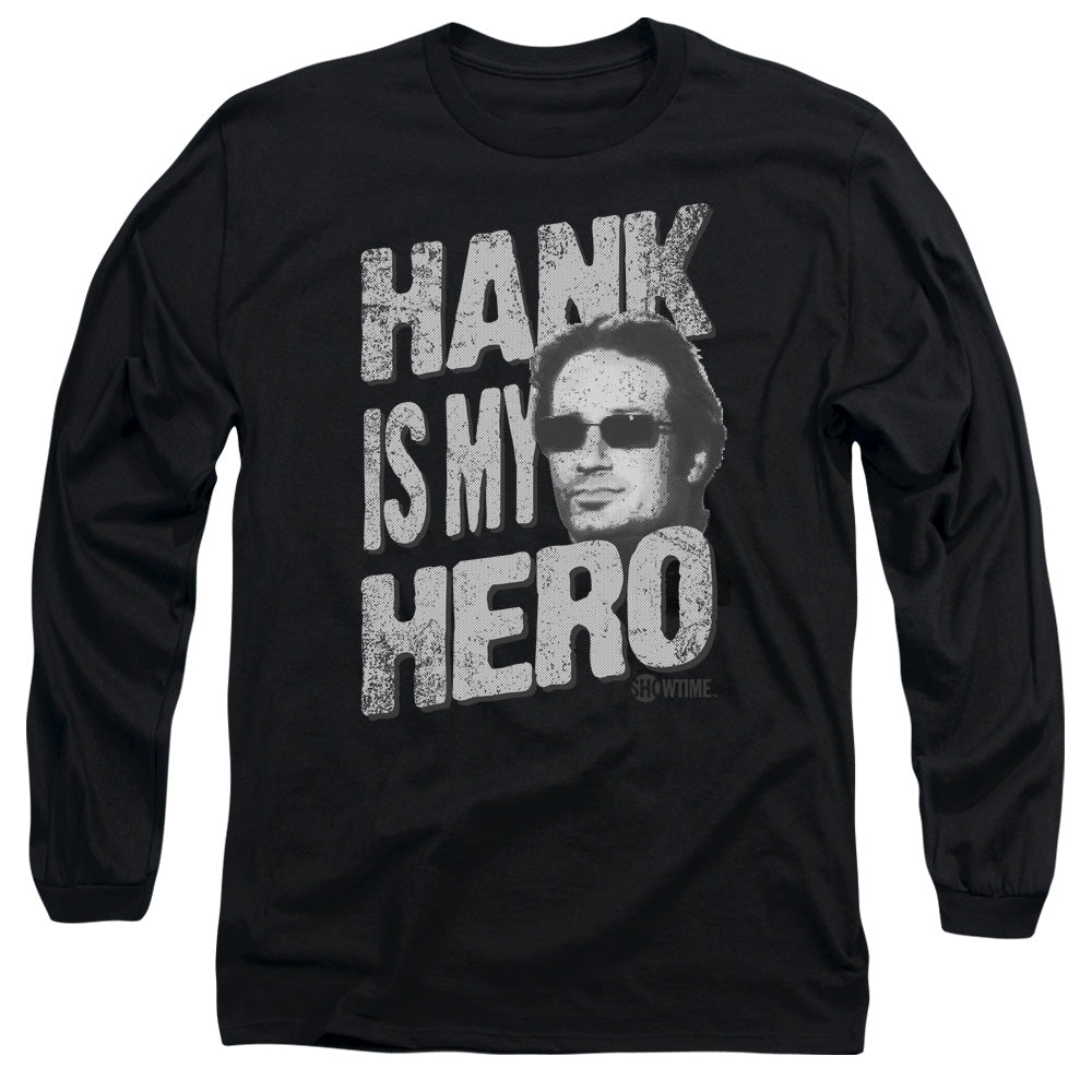 CALIFORNICATION/HANK IS MY HERO - L/S ADULT 18/1 - BLACK