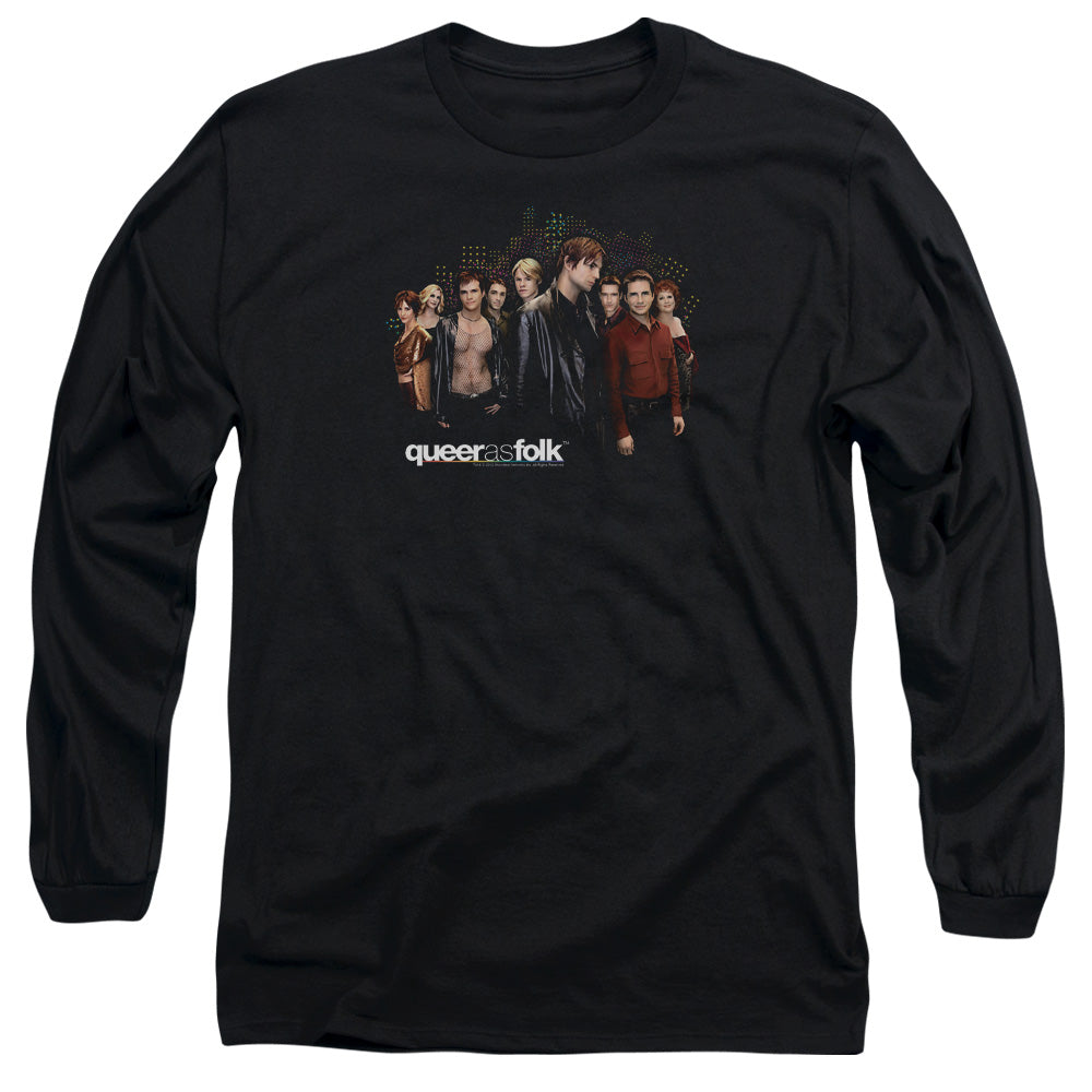 QUEER AS FOLK/TITLE - L/S ADULT 18/1 - BLACK
