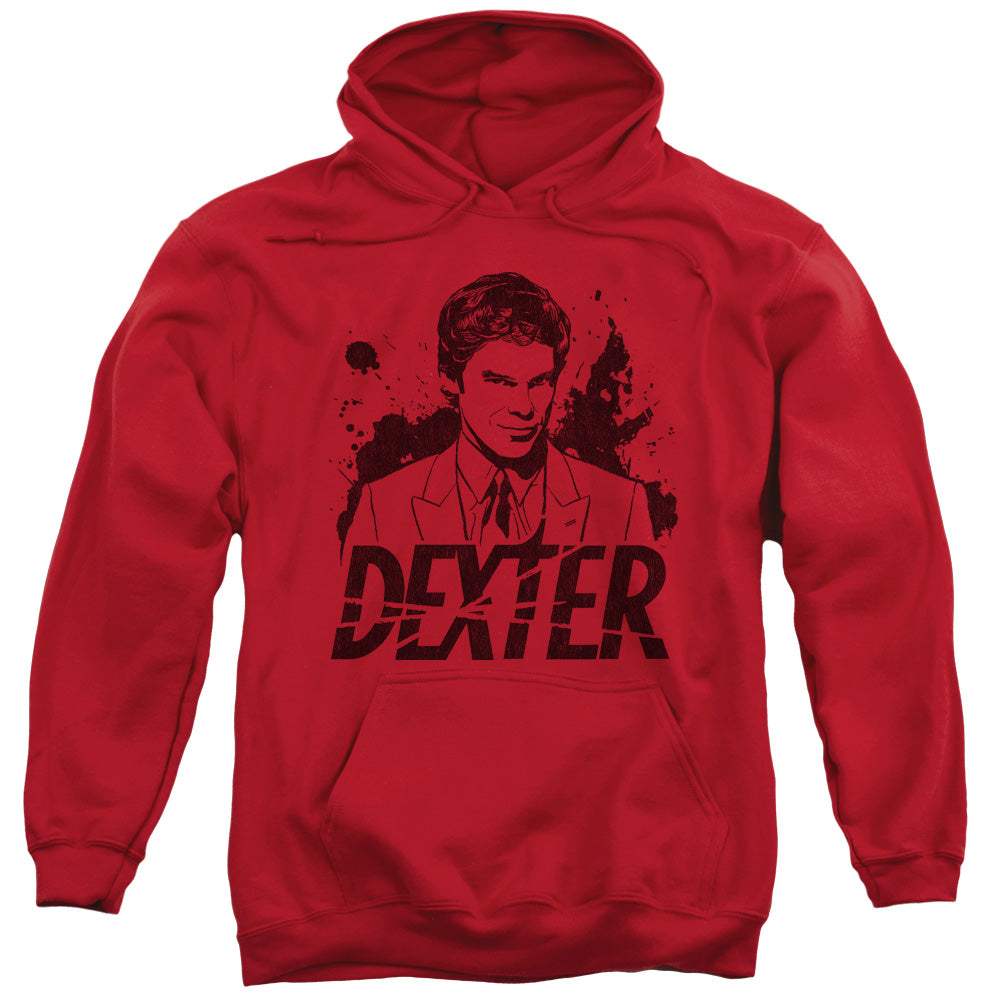 DEXTER/SPLATTER DEX - ADULT PULLOVER HOODIE - RED