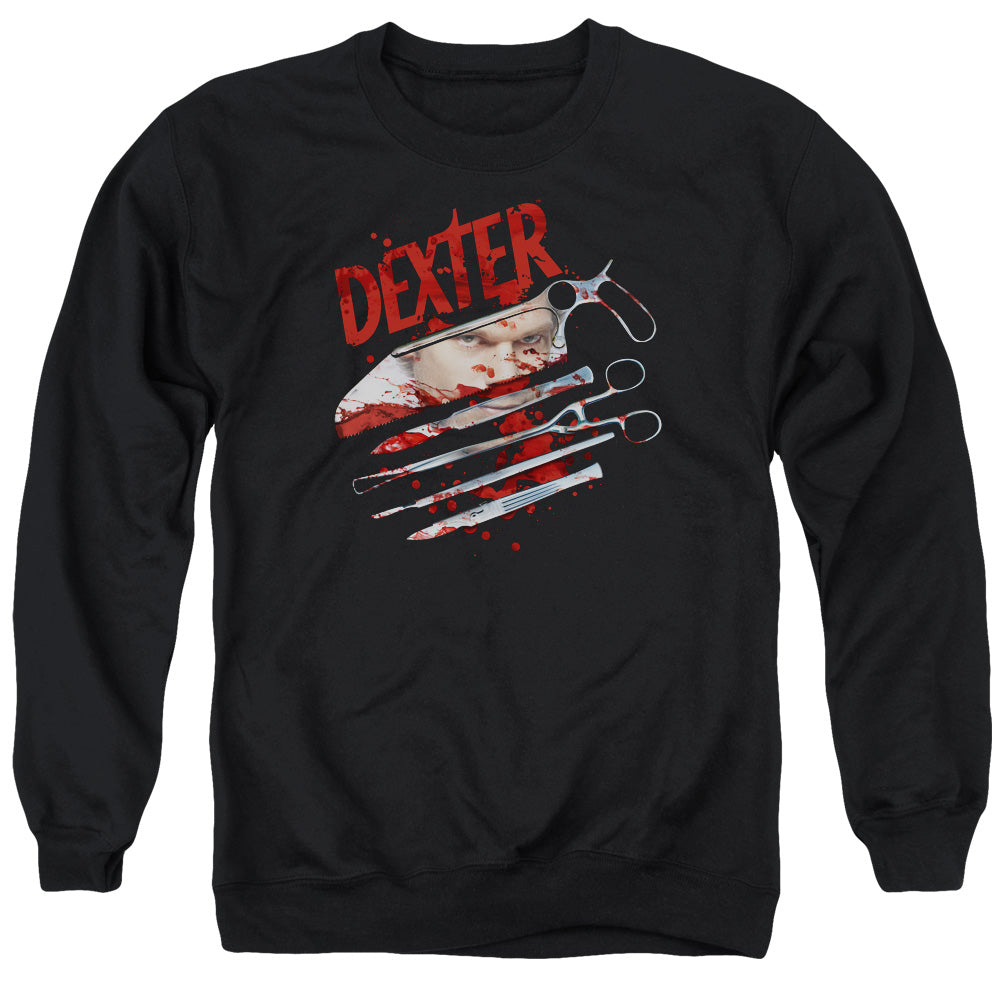 DEXTER/BLOOD NEVER LIES 2 - ADULT CREWNECK SWEATSHIRT - BLACK