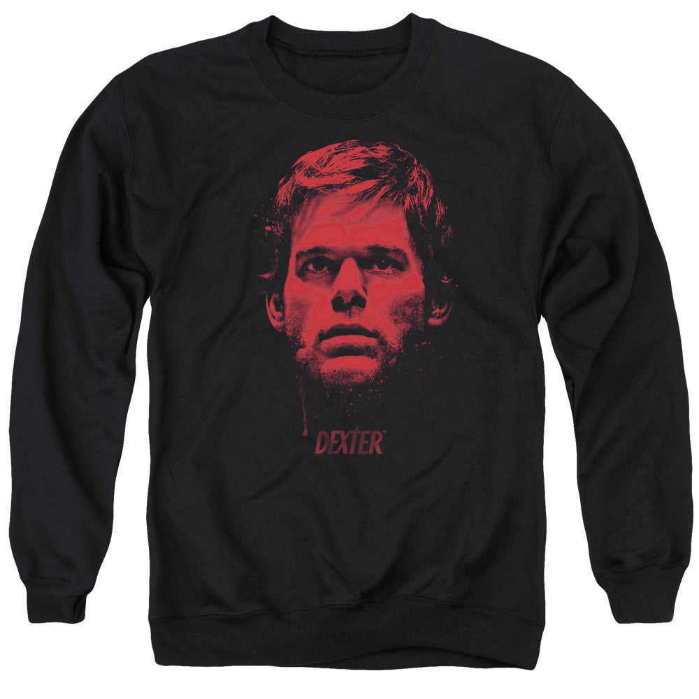 DEXTER/BLOODY FACE - ADULT CREWNECK SWEATSHIRT - BLACK