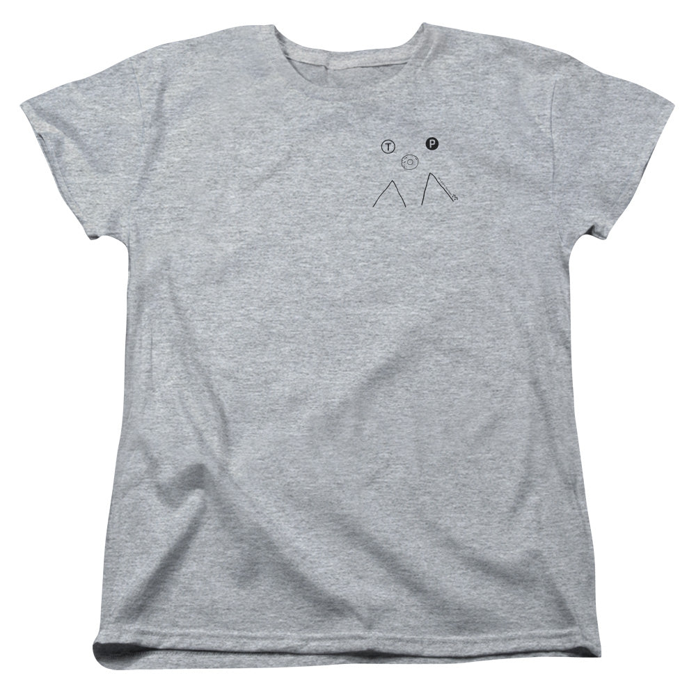TWIN PEAKS/PEAK DONUT - S/S WOMENS TEE - ATHLETIC HEATHER