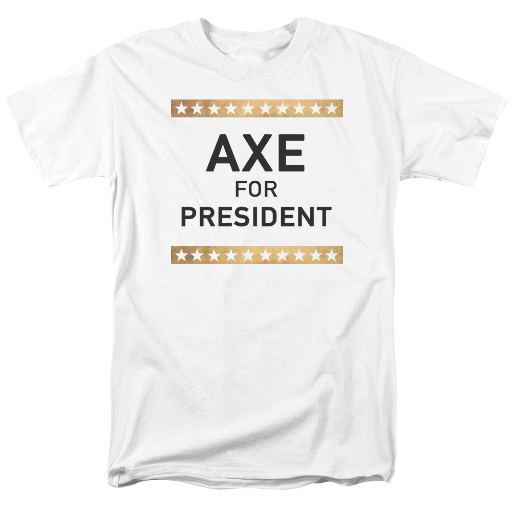 BILLIONS/AXE FOR PRESIDENT - S/S ADULT 18/1 - WHITE