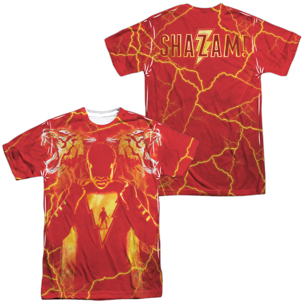 SHAZAM MOVIE/WHATS INSIDE SUB (FRONT/BACK PRINT) - S/S ADULT POLY CREW - MULTI
