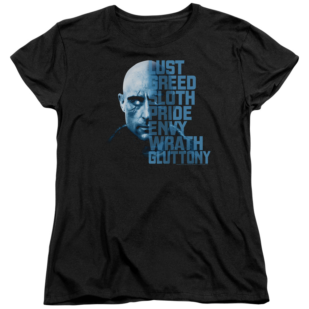 SHAZAM MOVIE/EVIL SIVANA - S/S WOMENS TEE - BLACK