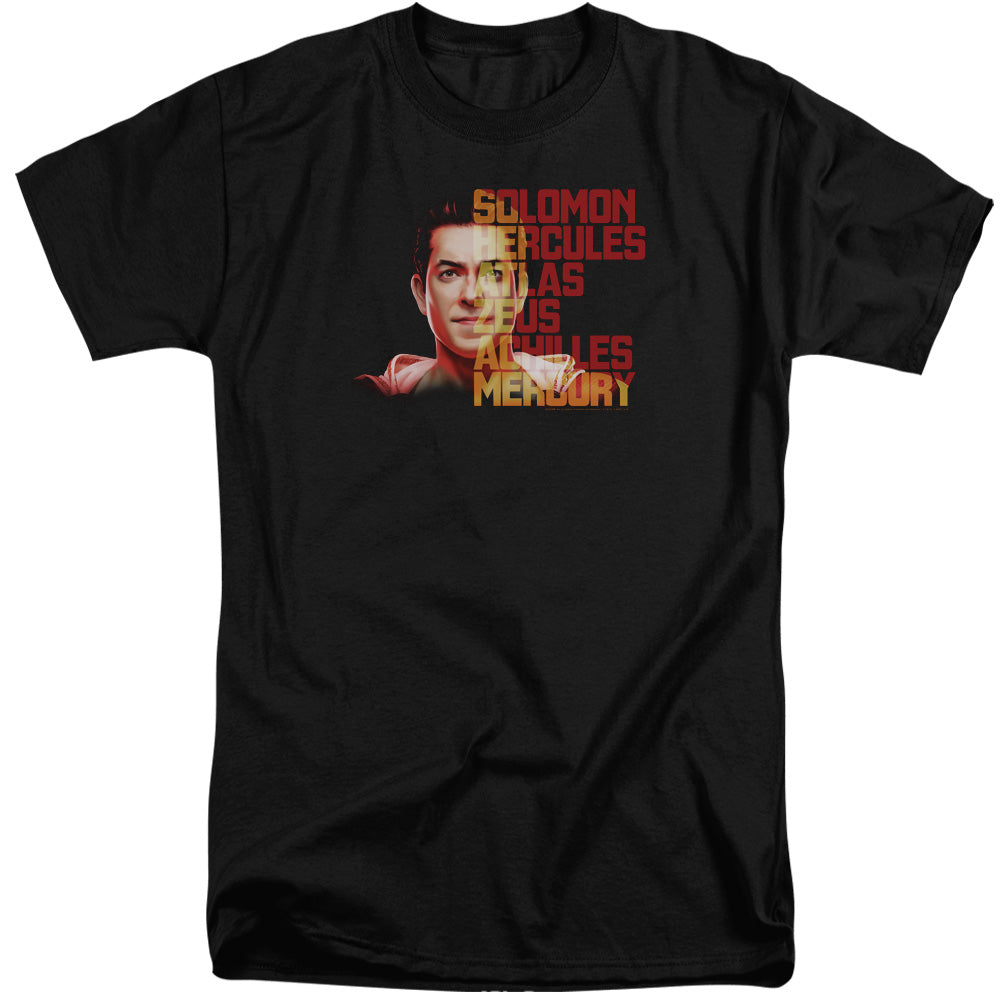 SHAZAM MOVIE/SHAZAM HOPE - S/S ADULT TALL 18/1 - BLACK