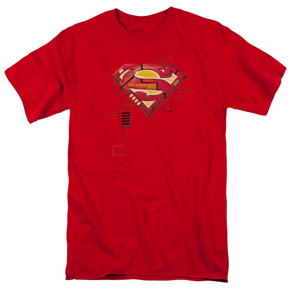 SUPERMAN/SUPER MECH SHIELD - S/S ADULT 18/1 - RED
