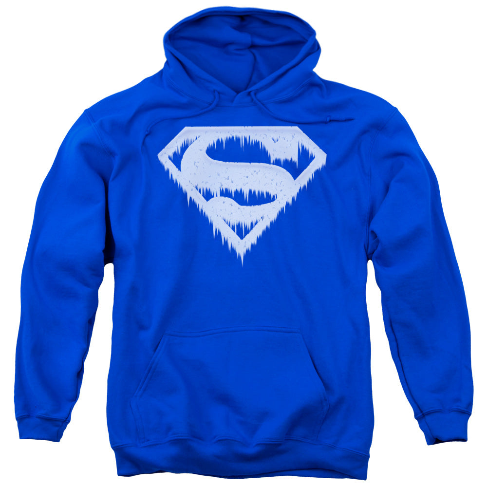 SUPERMAN/ICE AND SNOW SHIELD - ADULT PULLOVER HOODIE - ROYAL BLUE
