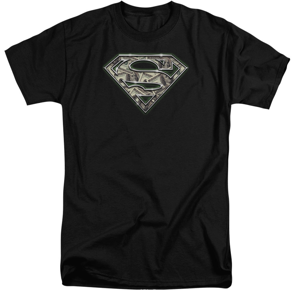 SUPERMAN/ALL ABOUT THE BENJAMINS - S/S ADULT TALL 18/1 - BLACK