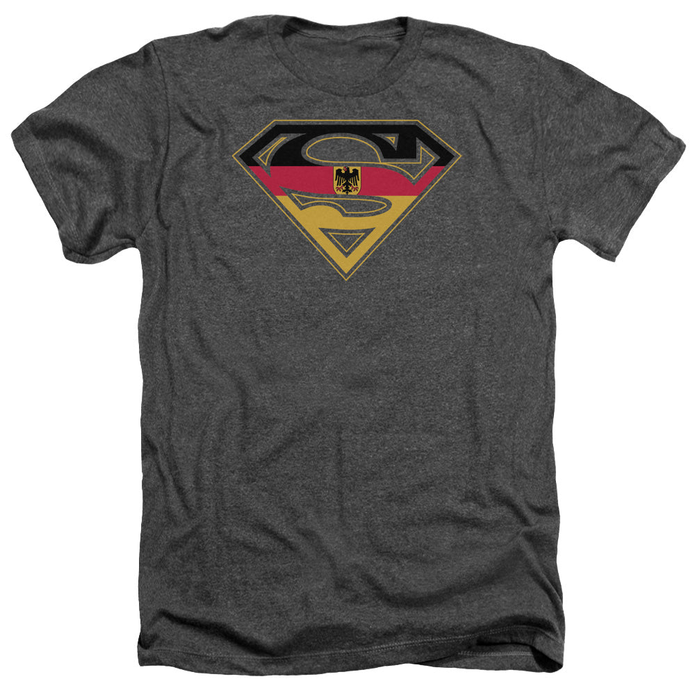 SUPERMAN/GERMAN SHIELD - ADULT HEATHER - CHARCOAL