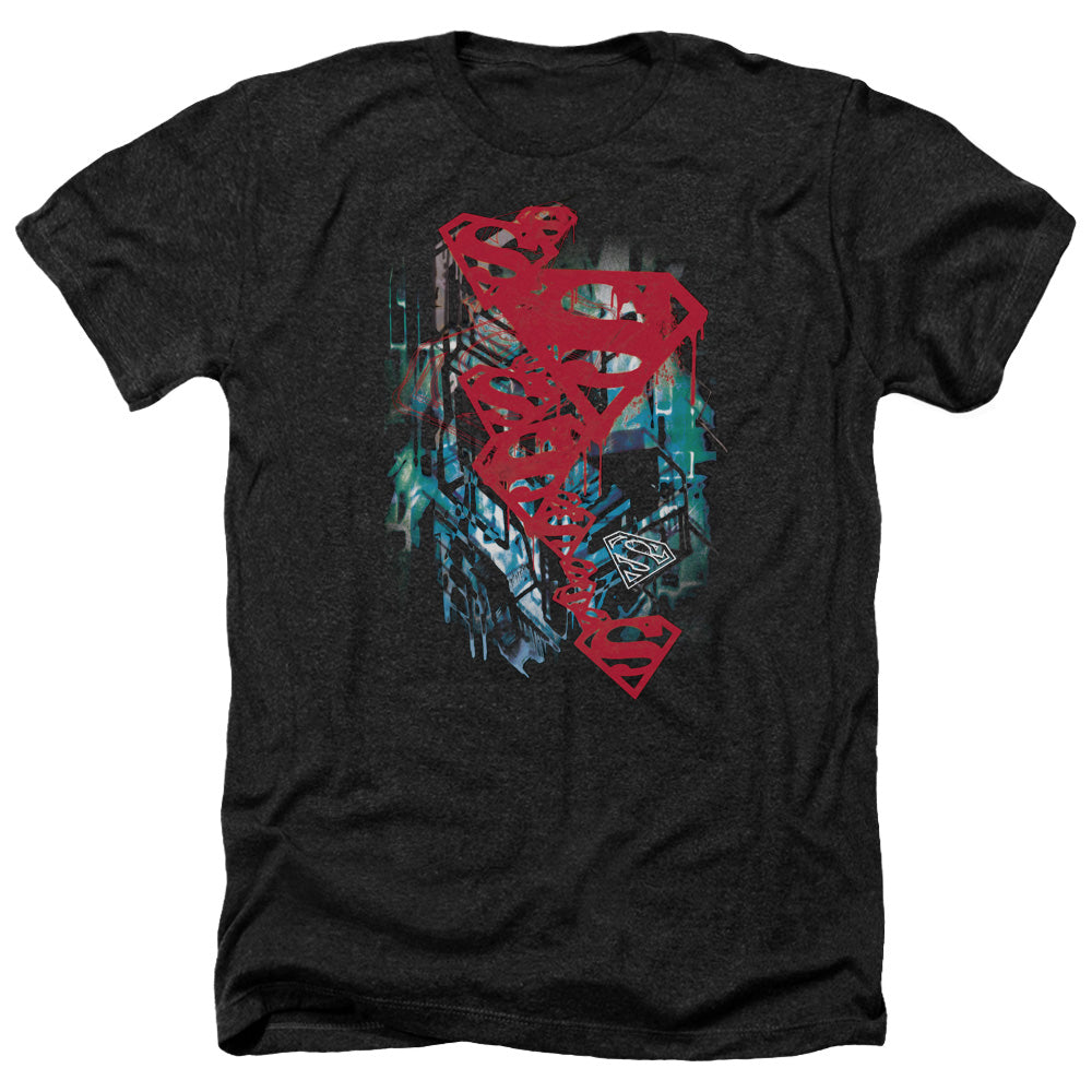 SUPERMAN/GRITTY - ADULT HEATHER - BLACK