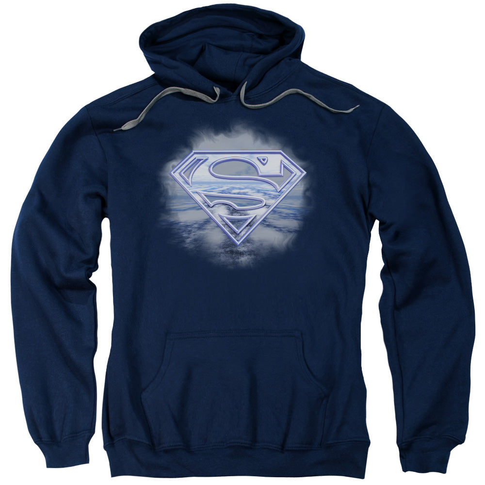 SUPERMAN/FREEDOM OF FLIGHT - ADULT PULLOVER HOODIE - NAVY