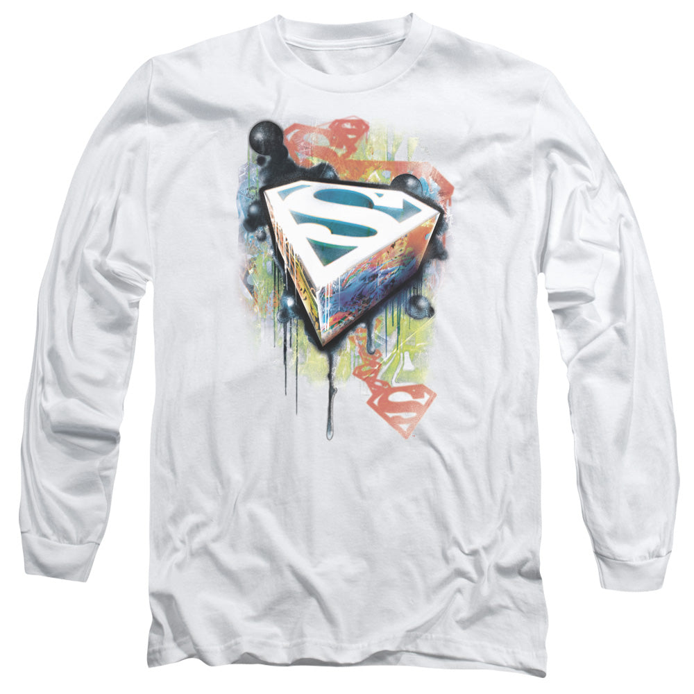 SUPERMAN/URBAN SHIELDS - L/S ADULT 18/1 - WHITE
