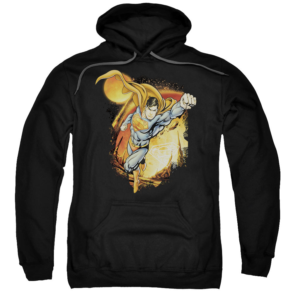 SUPERMAN/LAST SONS - ADULT PULLOVER HOODIE - BLACK