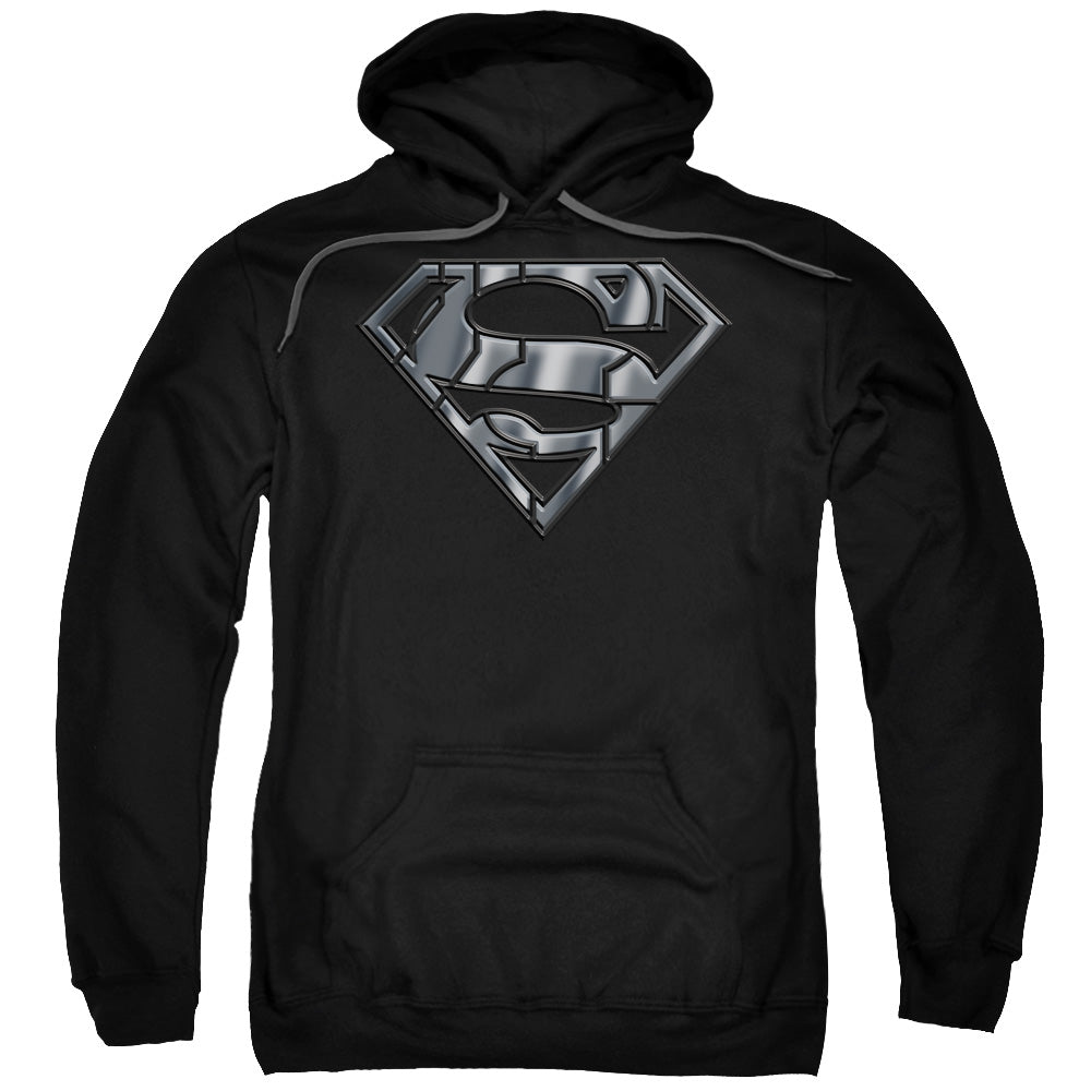 SUPERMAN/MECH SHIELD - ADULT PULLOVER HOODIE - BLACK
