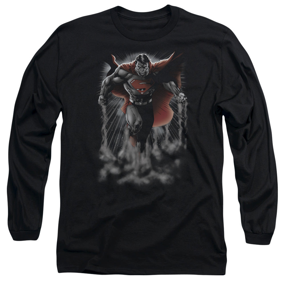 SUPERMAN/ABOVE THE CLOUDS - L/S ADULT 18/1 - BLACK