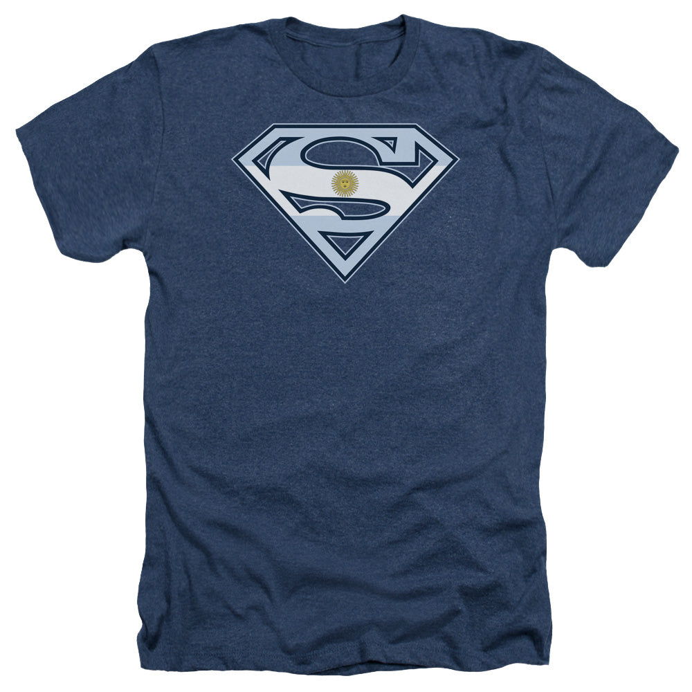 SUPERMAN/ARGENTINIAN SHIELD - ADULT HEATHER - NAVY
