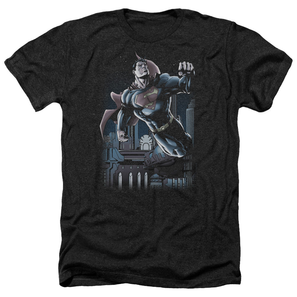 SUPERMAN/NIGHT FIGHT - ADULT HEATHER - BLACK