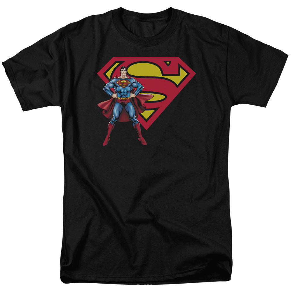 SUPERMAN/SUPERMAN & LOGO - S/S ADULT 18/1 - BLACK