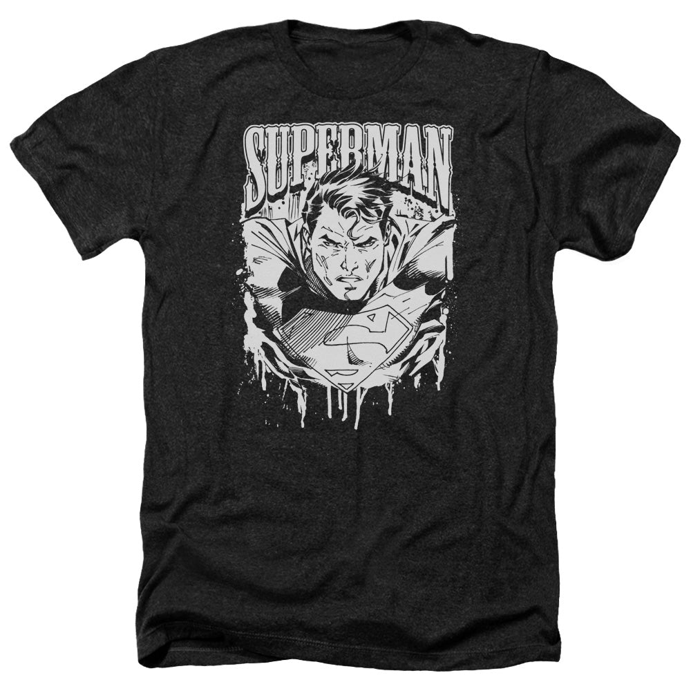 SUPERMAN/SUPER METAL - ADULT HEATHER - BLACK