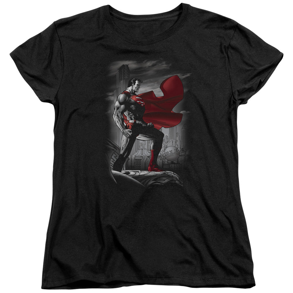 SUPERMAN/METROPOLIS GUARDIAN - S/S WOMENS TEE - BLACK