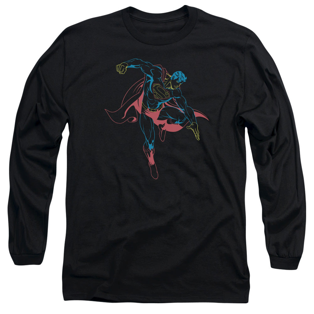 SUPERMAN/NEON SUPERMAN - L/S ADULT 18/1 - BLACK