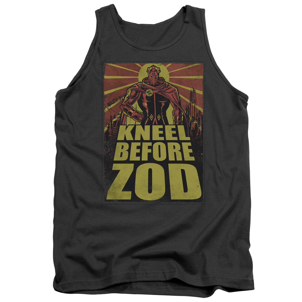 SUPERMAN/ZOD POSTER - ADULT TANK - CHARCOAL