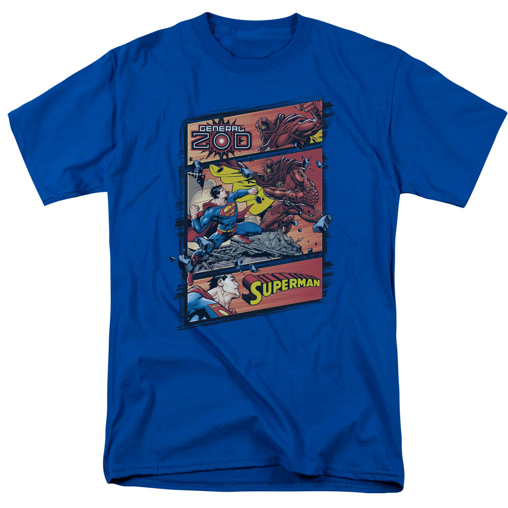 SUPERMAN/SUPERMAN VS ZOD - S/S ADULT 18/1 - ROYAL BLUE