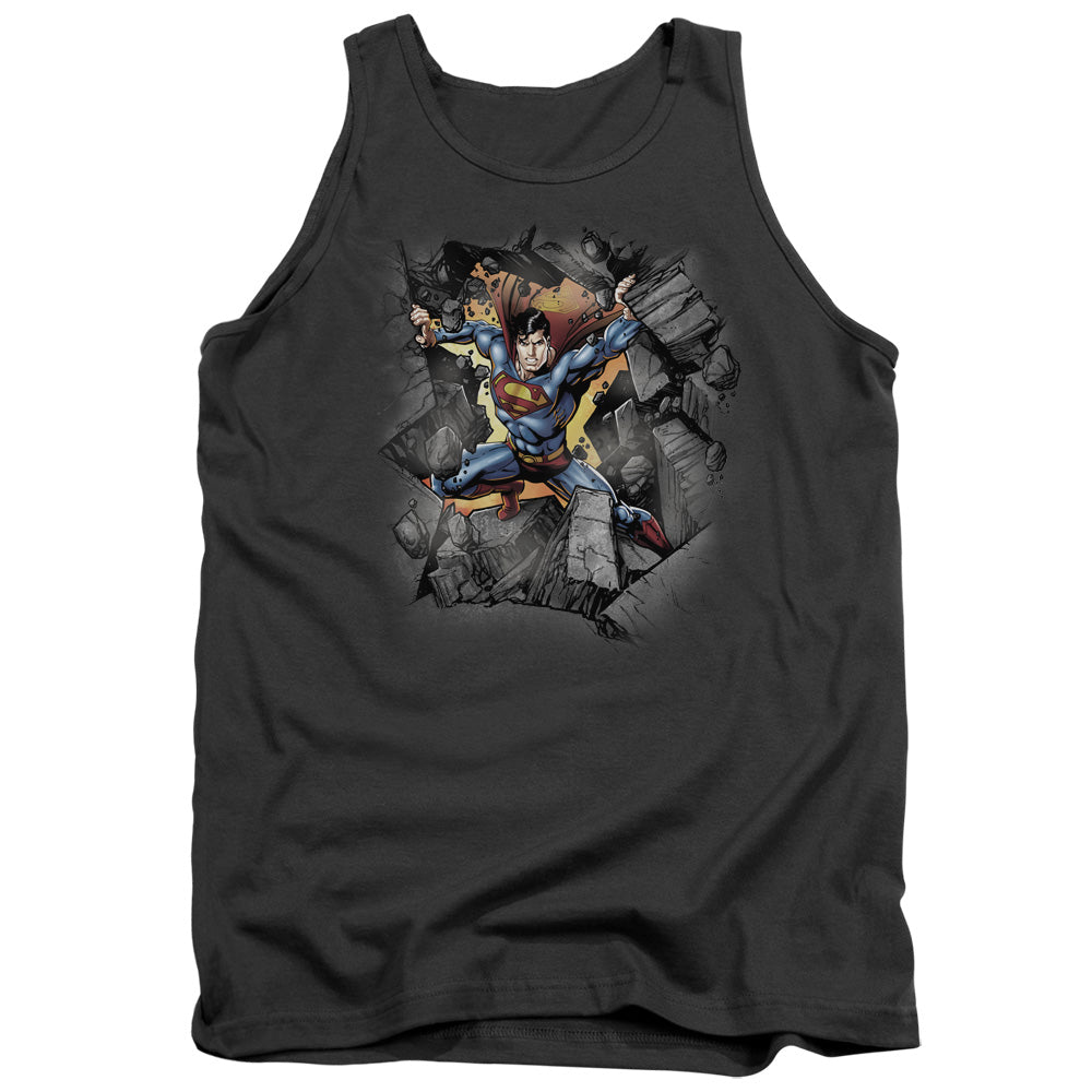 SUPERMAN/BREAK ON THROUGH - ADULT TANK - CHARCOAL